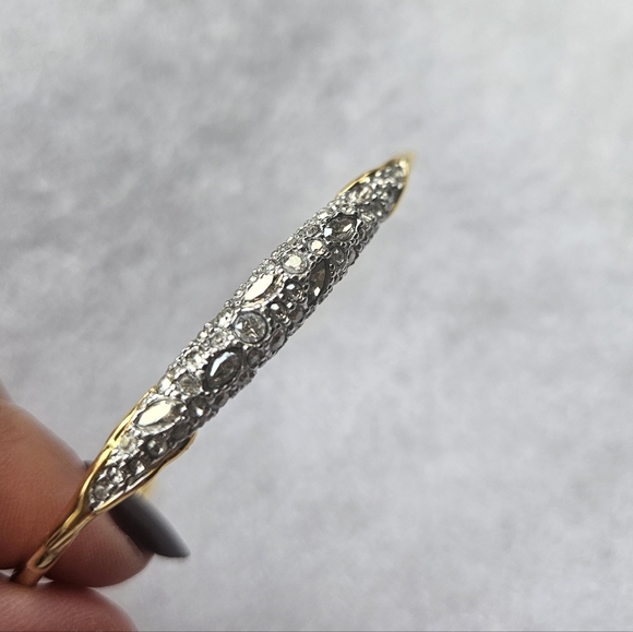 NWOT Alexis BittarCrystal Encrusted Solanles Cuff Bracelet - Picture 7 of 12